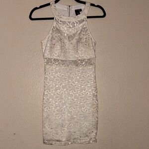 Chic White Lace Mini Dress